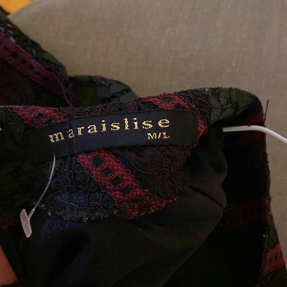 Lace patterned knee length dress - Picture 7 of 8